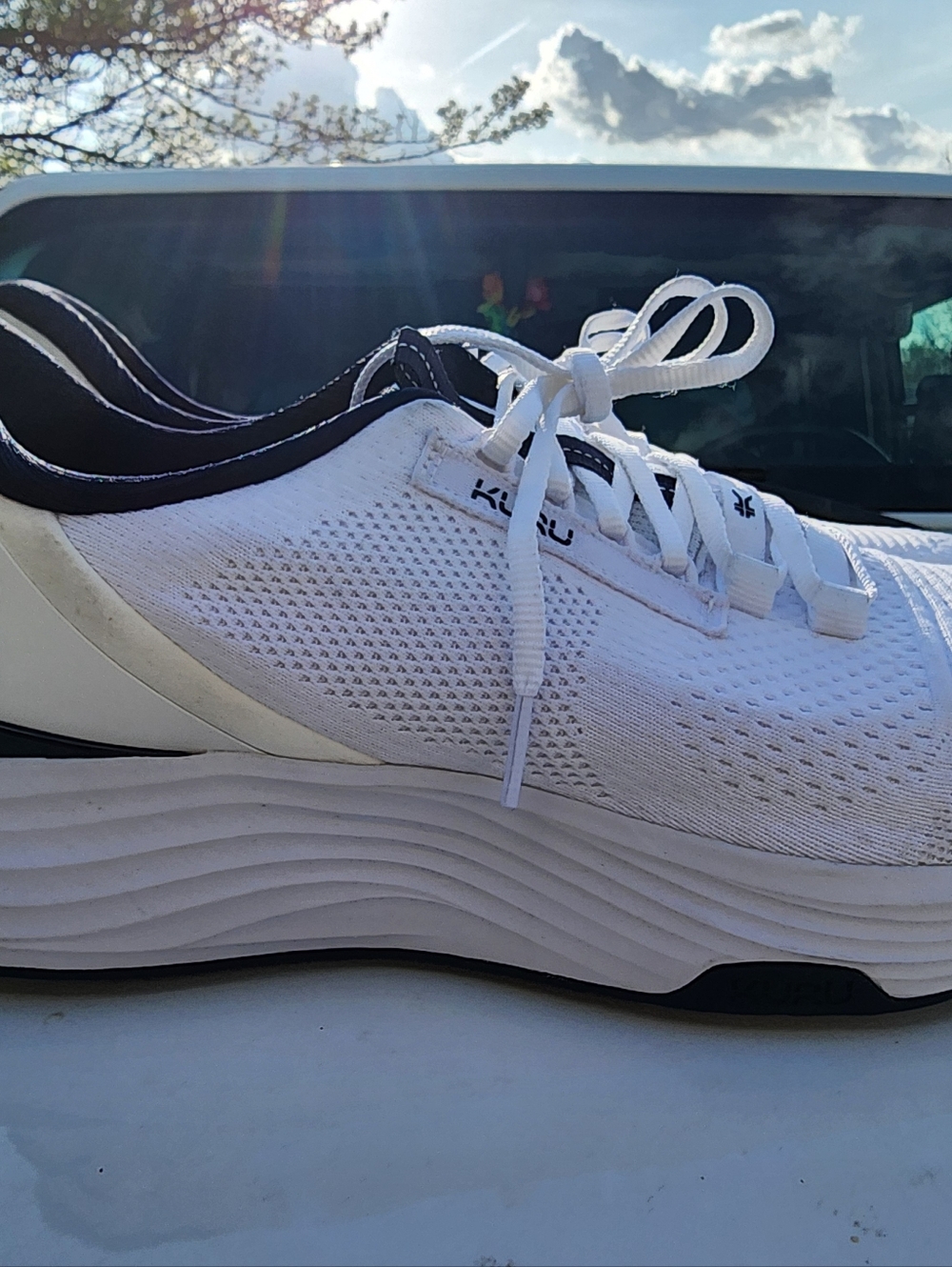 KURU Atom 2 Men's White Athletic Sneakers. Plantar Fasciitis Heel support.